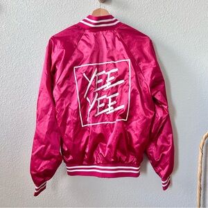 YEE YEE Granger Smith Apparel Company Unisex Adult S Satin Red Jacket button,